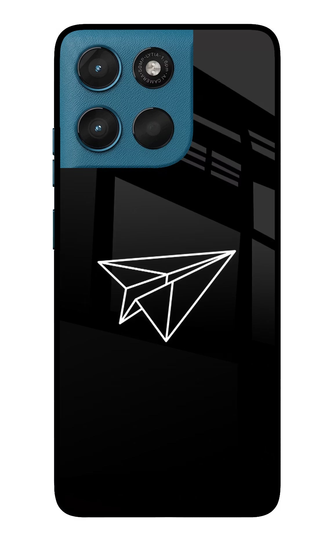 Paper Plane White Moto G57 Power 5G Glass Case