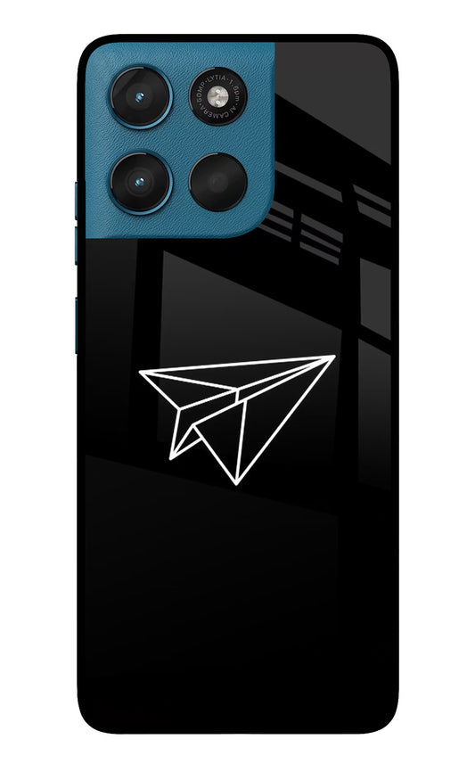 Paper Plane White Moto G57 Power 5G Glass Case