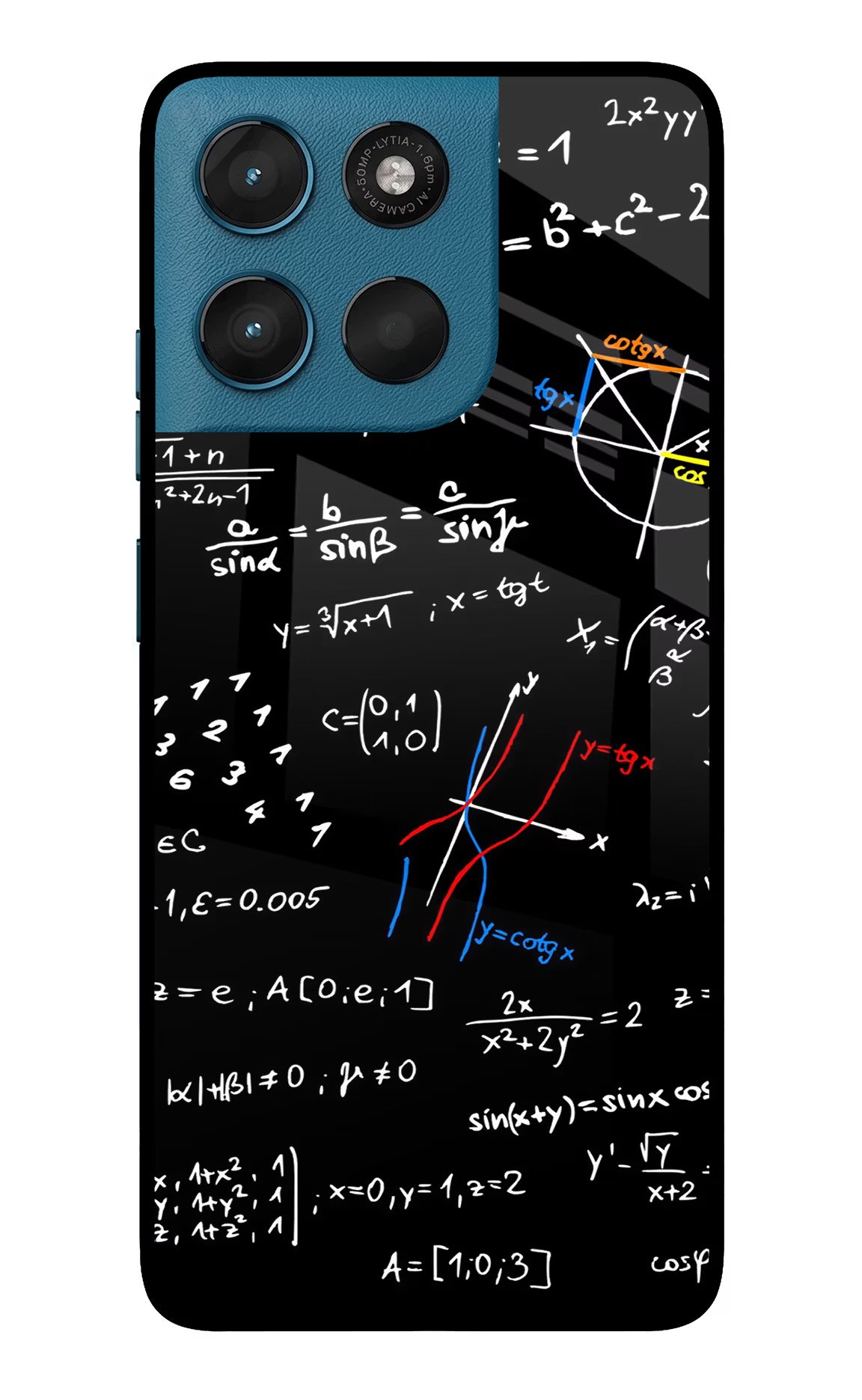 Mathematics Formula Moto G57 Power 5G Glass Case Back Cover by Casekaro