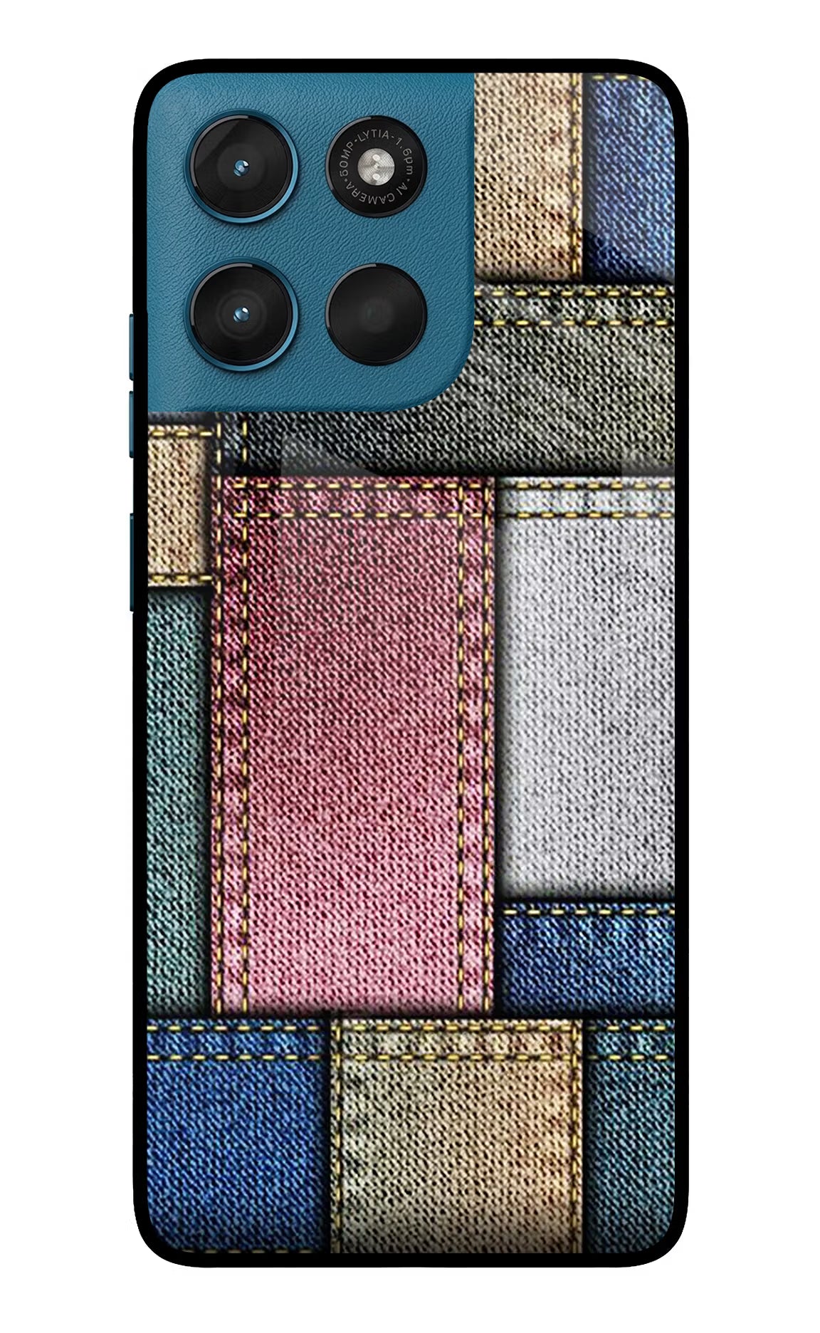 Multicolor Jeans Moto G57 Power 5G Glass Case