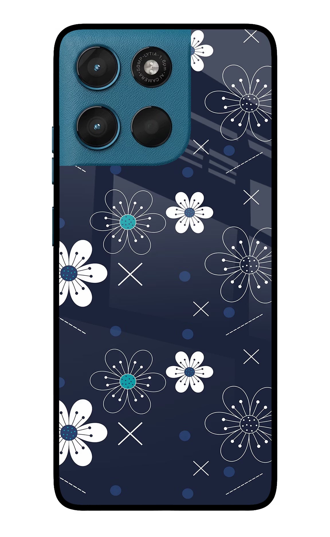 Flowers Moto G57 Power 5G Glass Case