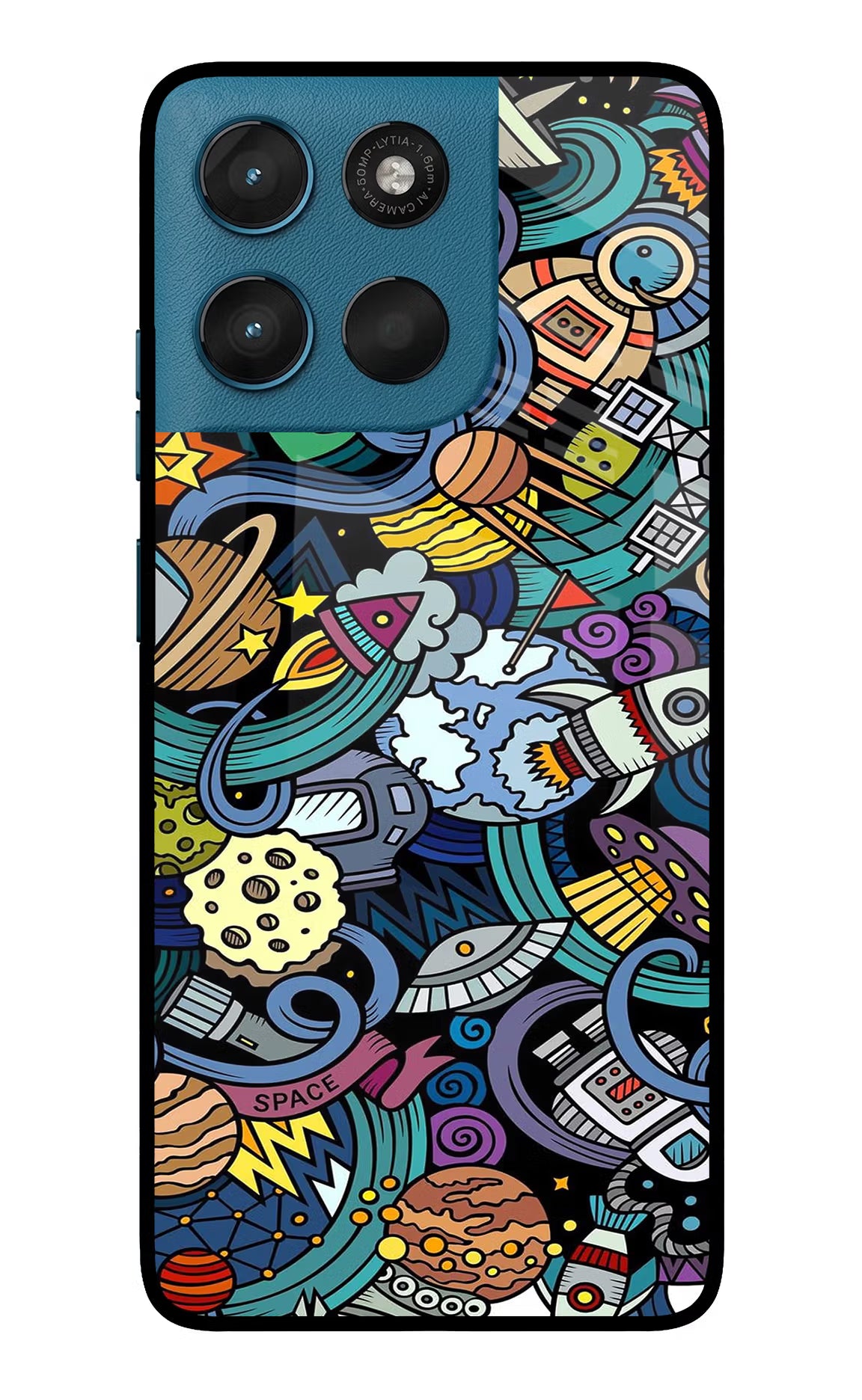 Space Abstract Moto G57 Power 5G Glass Case