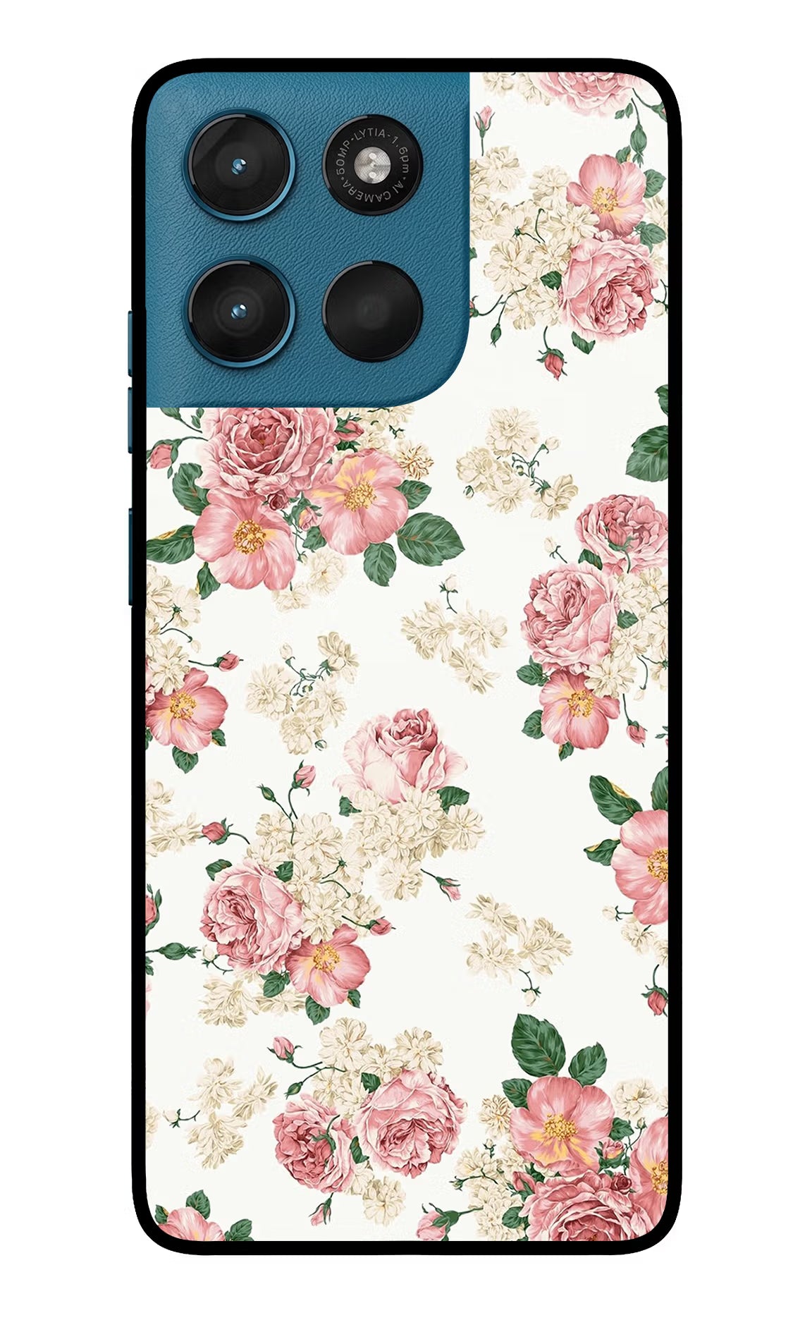 Flowers Moto G57 Power 5G Glass Case Back Cover by Casekaro