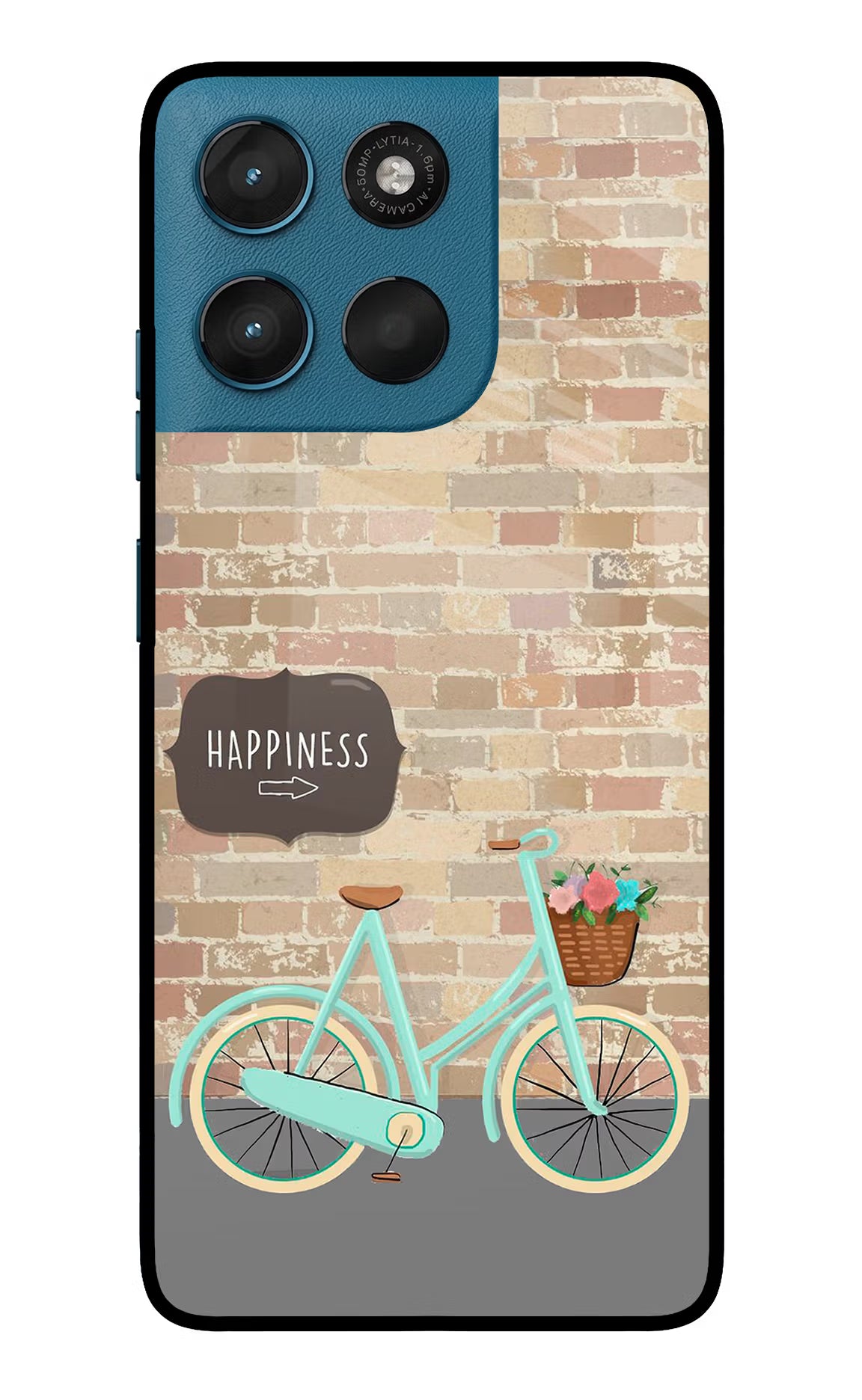 Happiness Artwork Moto G57 Power 5G Glass Case Back Cover by Casekaro