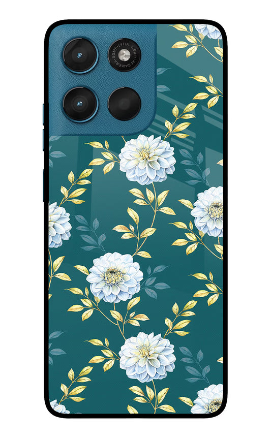 Flowers Moto G57 Power 5G Glass Case