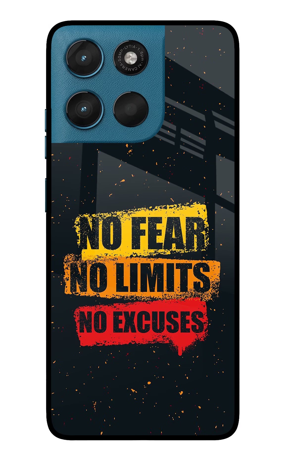 No Fear No Limits No Excuse Moto G57 Power 5G Glass Case