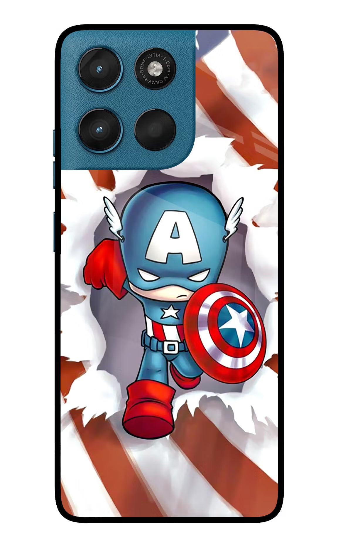 Captain America Moto G57 Power 5G Glass Case