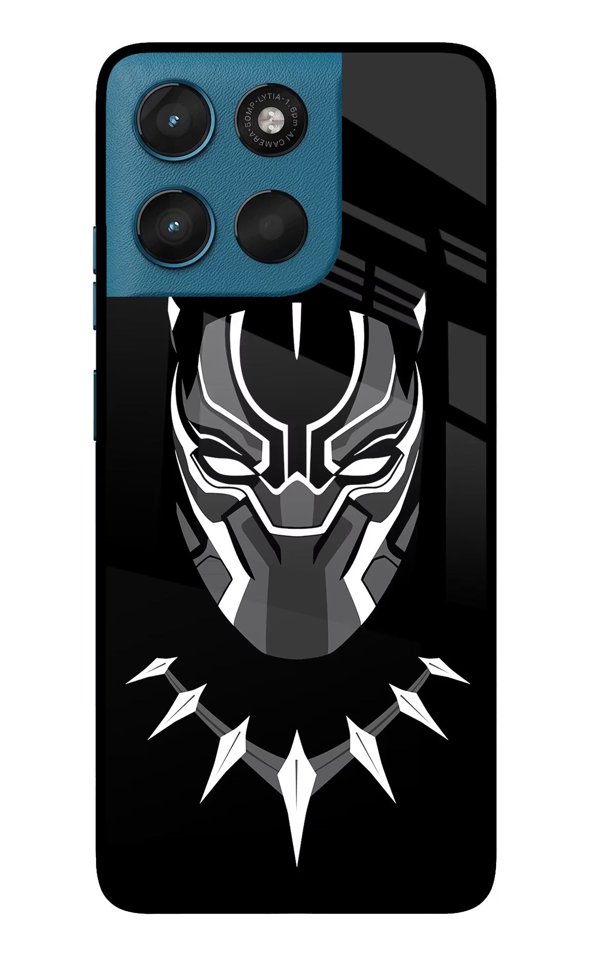 Black Panther Moto G57 Power 5G Glass Case Back Cover by Casekaro