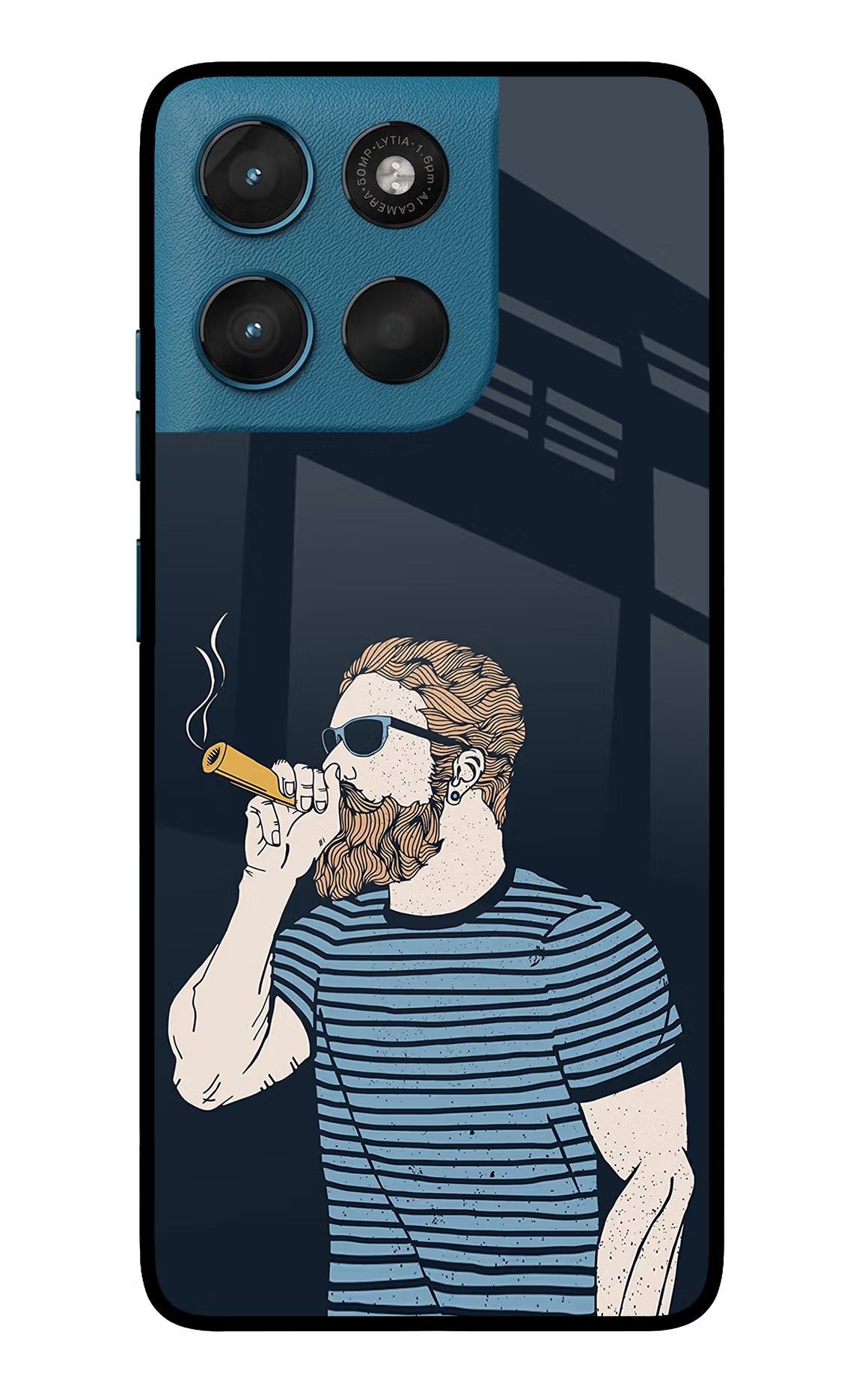Smoking Moto G57 Power 5G Glass Case Back Cover by Casekaro