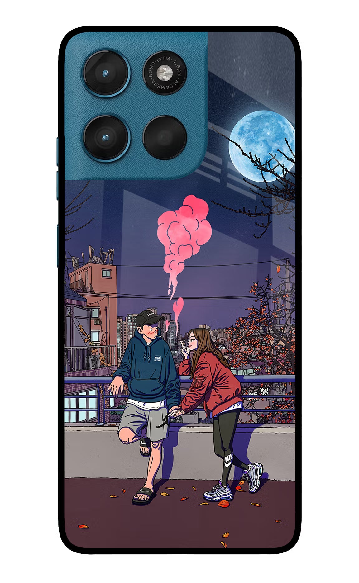 Chilling Couple Moto G57 Power 5G Glass Case