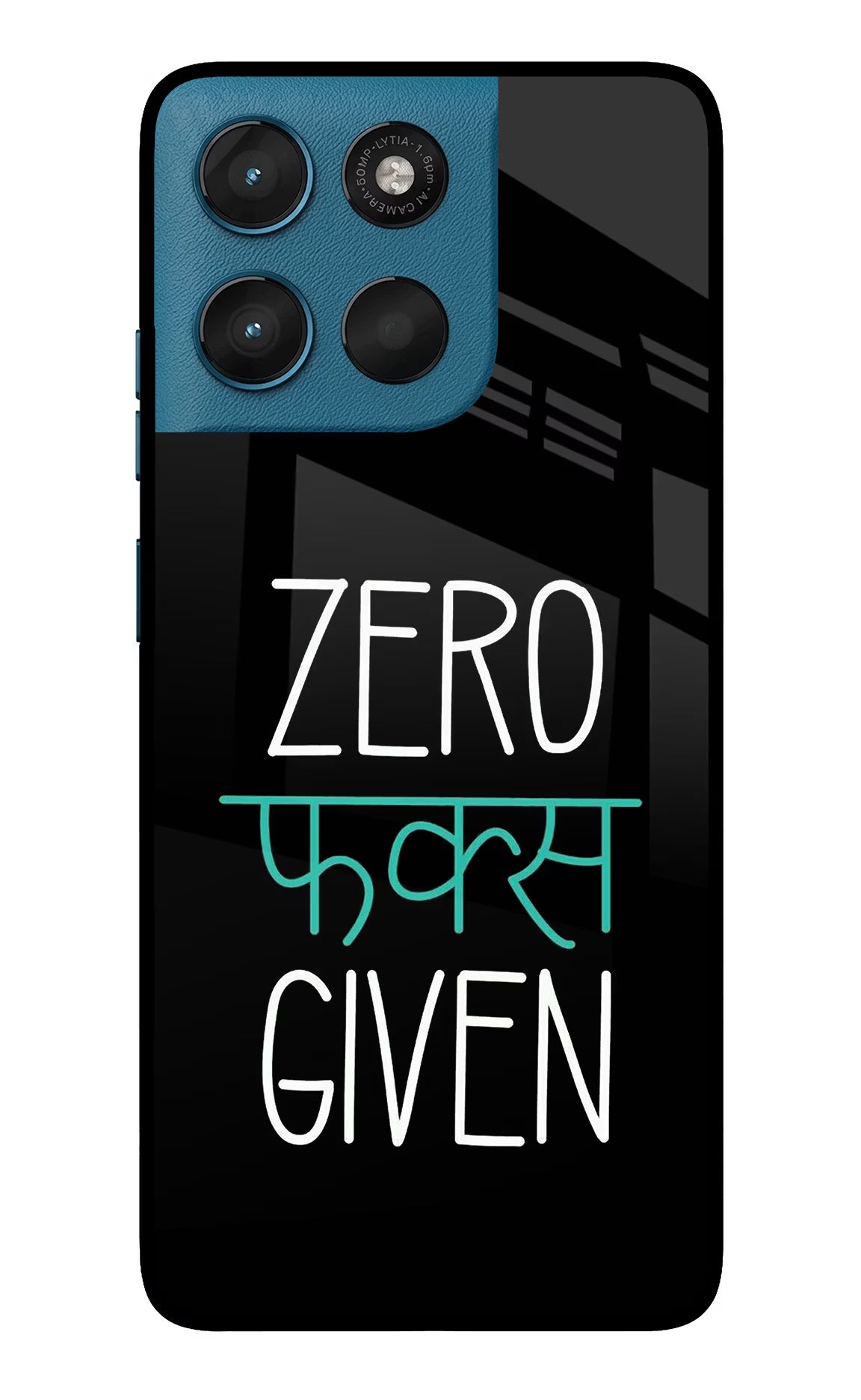 Zero Fucks Given Moto G57 Power 5G Glass Case Back Cover by Casekaro
