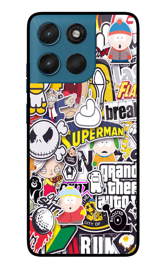 Sticker Bomb Moto G57 Power 5G Glass Case