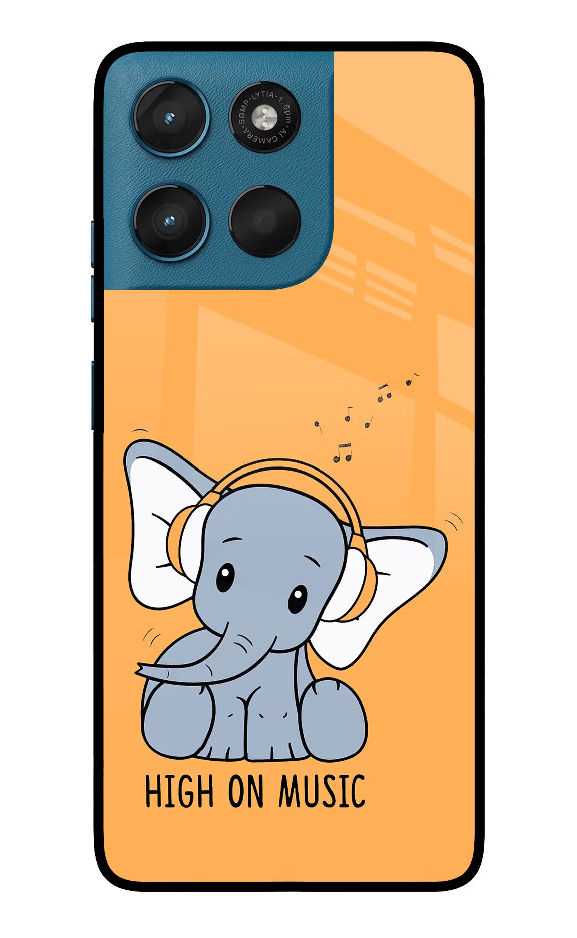 High On Music Moto G57 Power 5G Glass Case Back Cover by Casekaro
