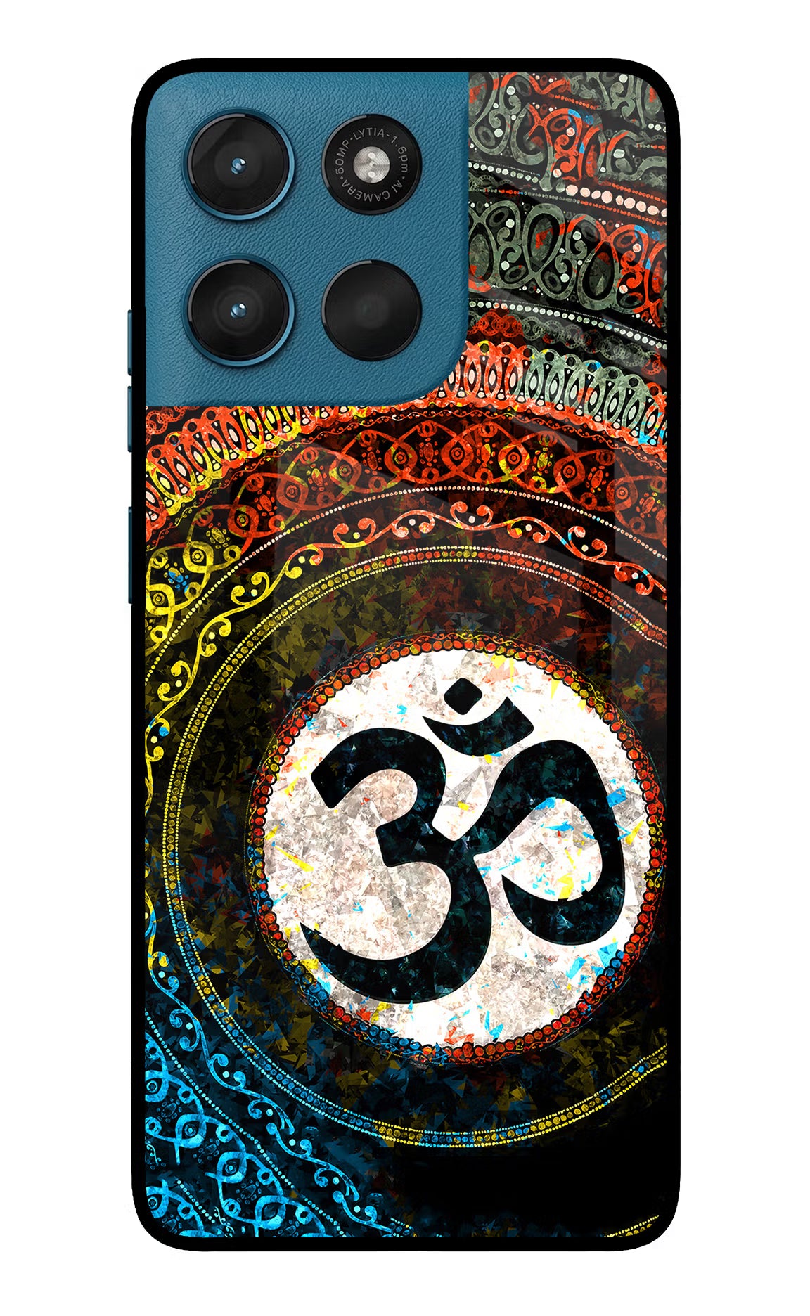 Om Cultural Moto G57 Power 5G Glass Case Back Cover by Casekaro