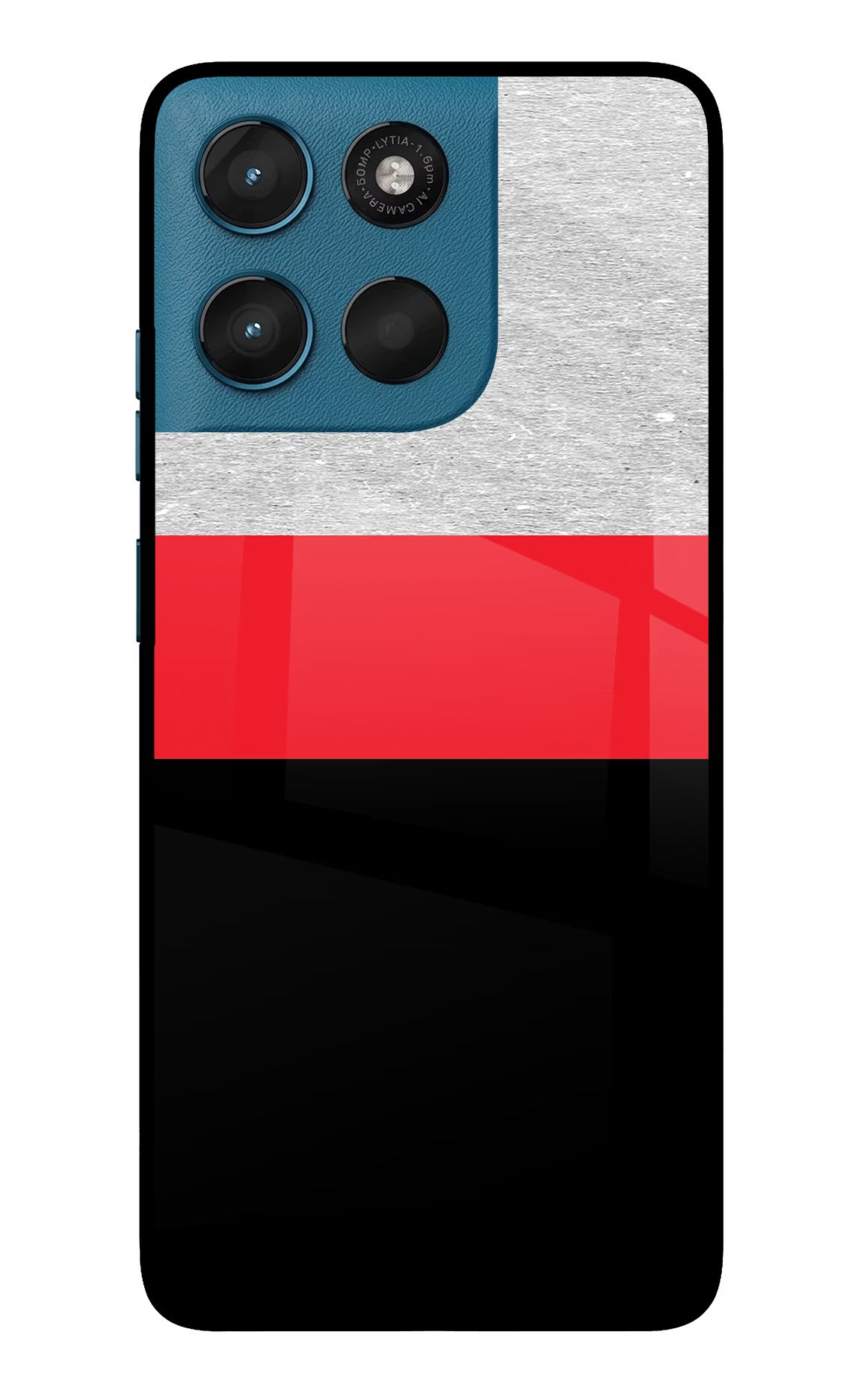 Tri Color Pattern Moto G57 Power 5G Glass Case