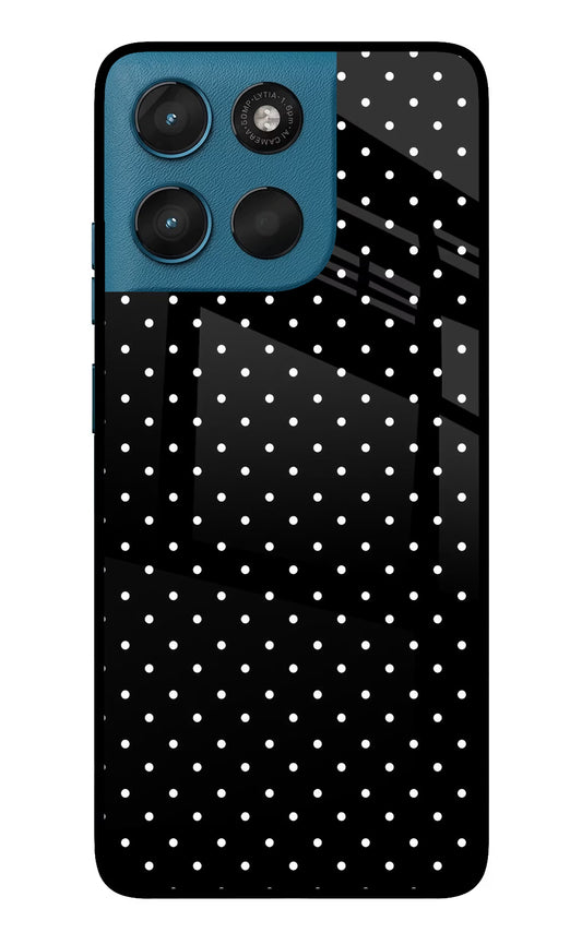 White Dots Moto G57 Power 5G Glass Case