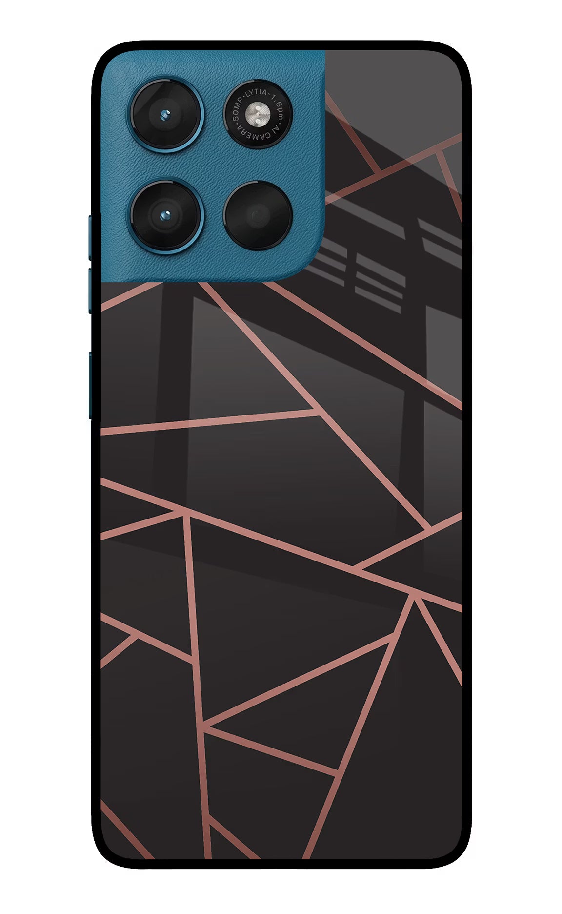 Geometric Pattern Moto G57 Power 5G Glass Case Back Cover by Casekaro