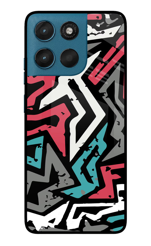 Geometric Graffiti Moto G57 Power 5G Glass Case