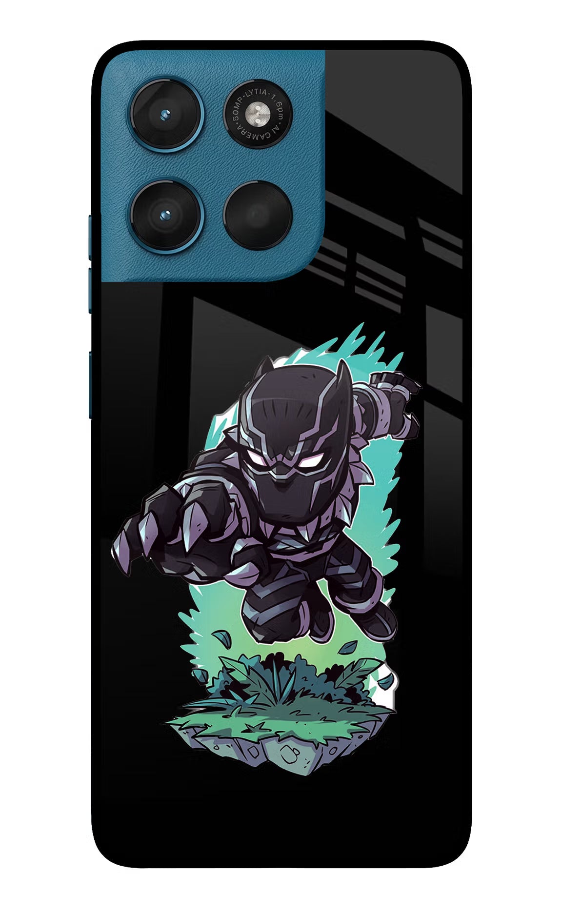 Black Panther Moto G57 Power 5G Glass Case Back Cover by Casekaro