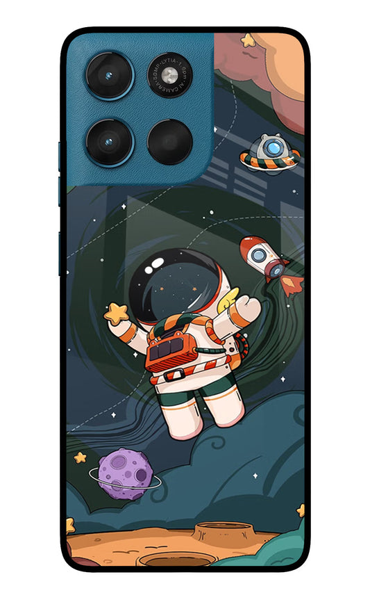 Cartoon Astronaut Moto G57 Power 5G Glass Case