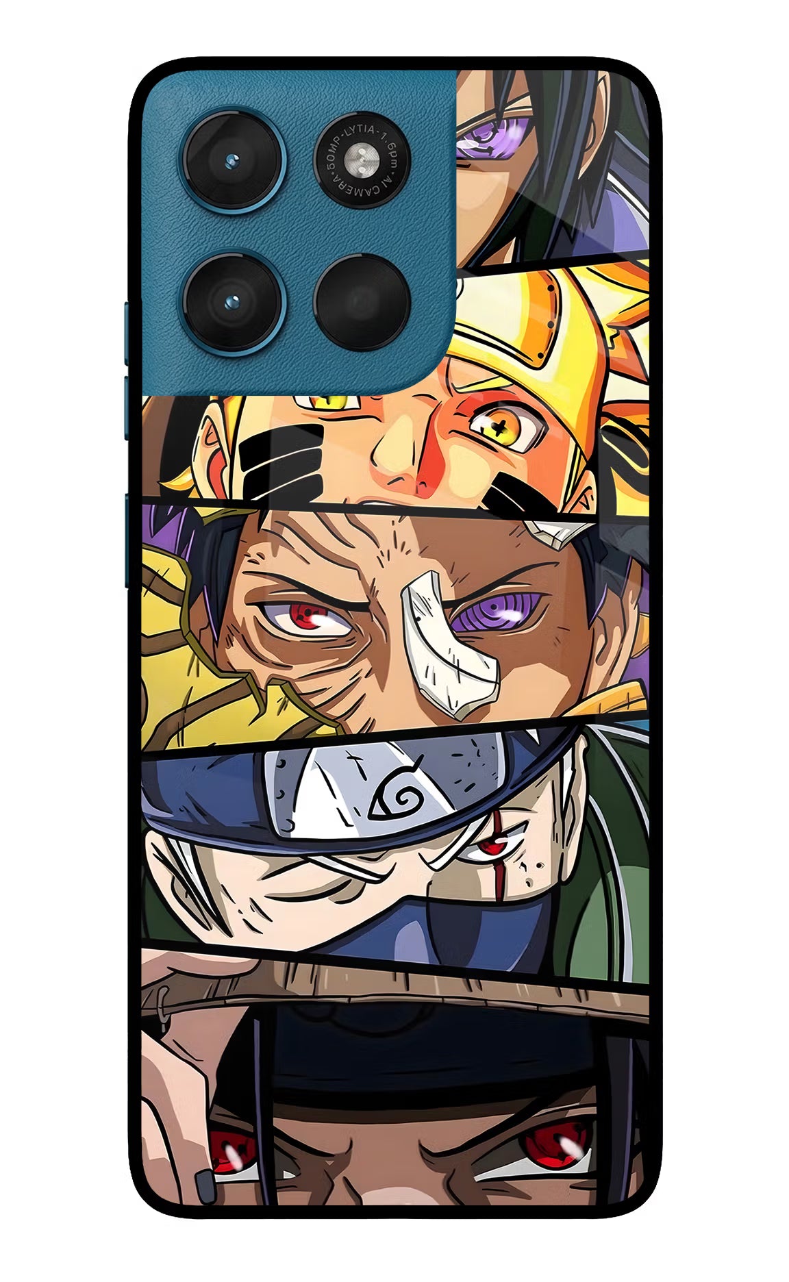 Naruto Character Moto G57 Power 5G Glass Case Back Cover by Casekaro