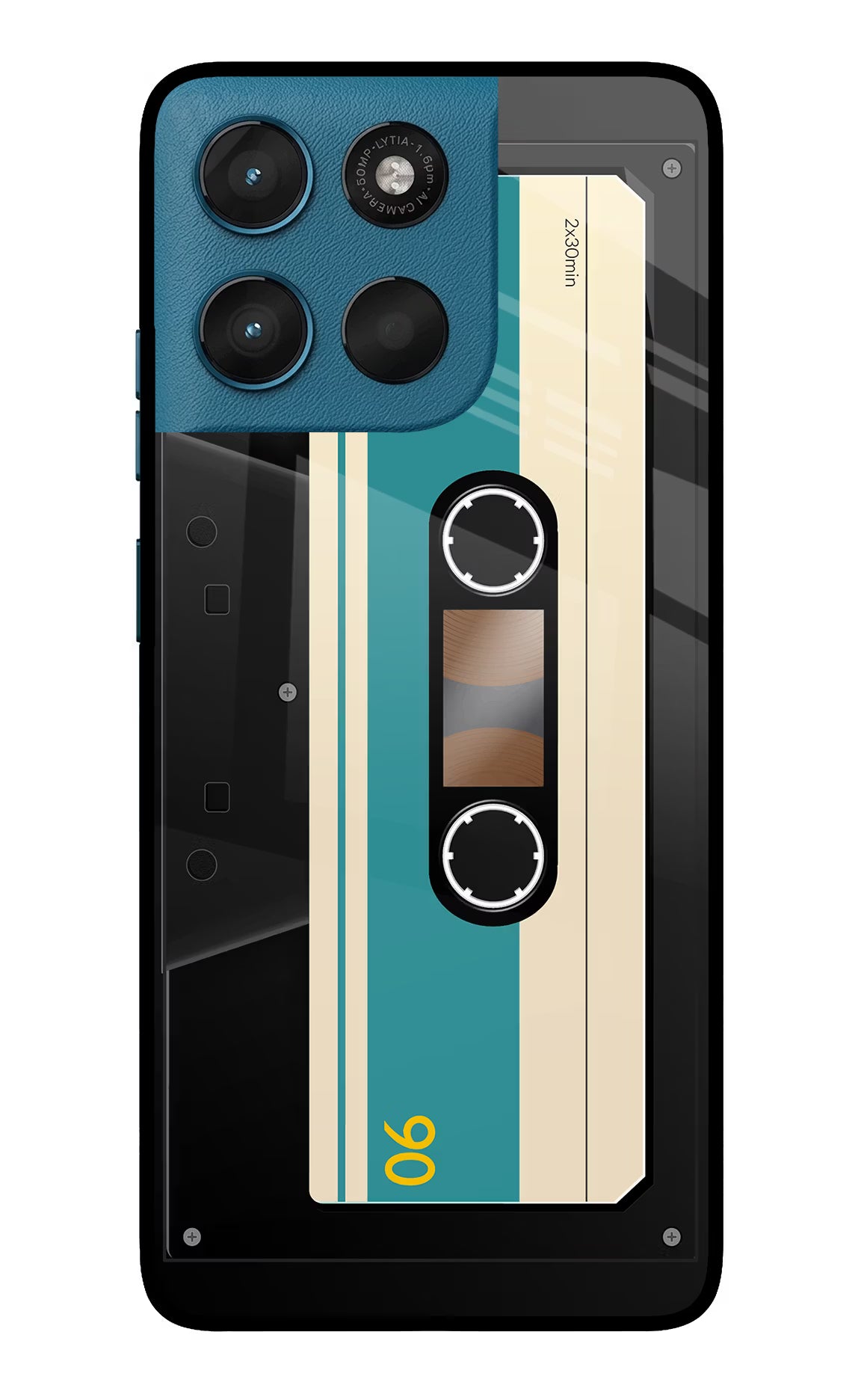 Cassette Moto G57 Power 5G Glass Case Back Cover by Casekaro