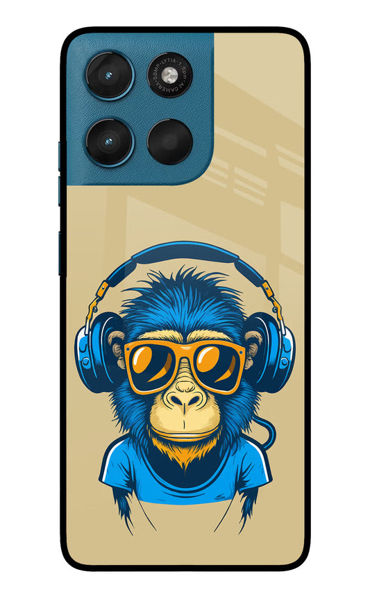 Monkey Headphone Moto G57 Power 5G Glass Case