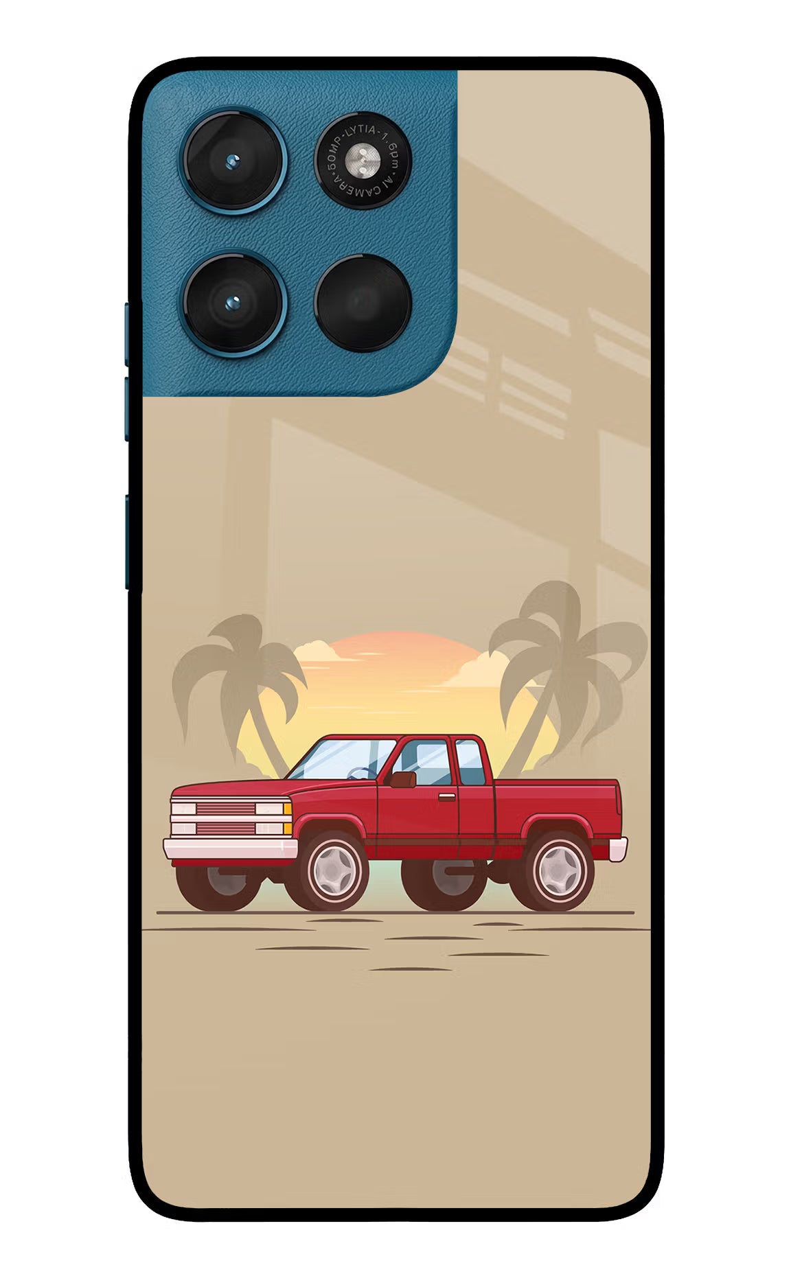 Desert Classic Drive Moto G57 Power 5G Glass Case Back Cover by Casekaro
