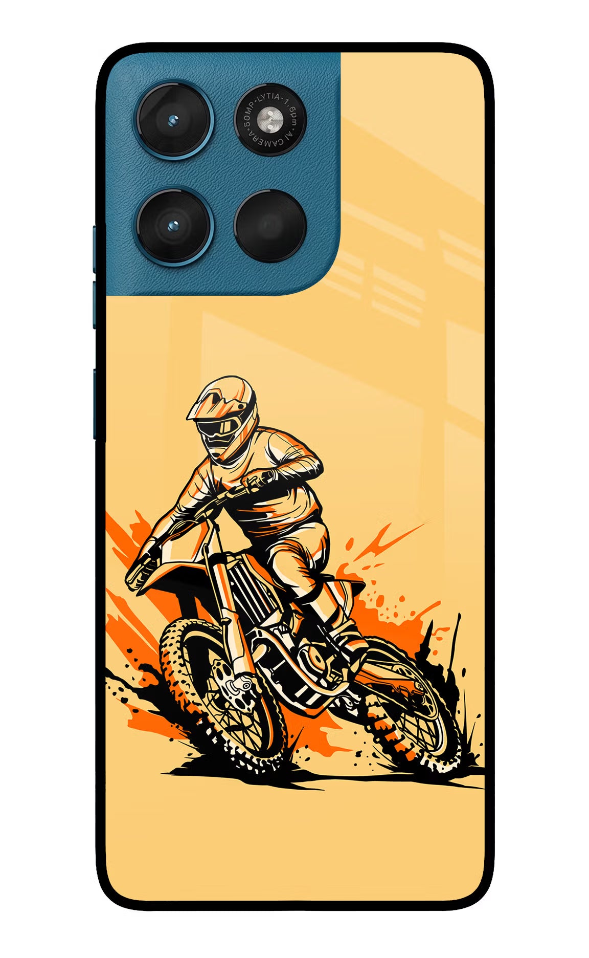Off-Road Fury Moto G57 Power 5G Glass Case Back Cover by Casekaro