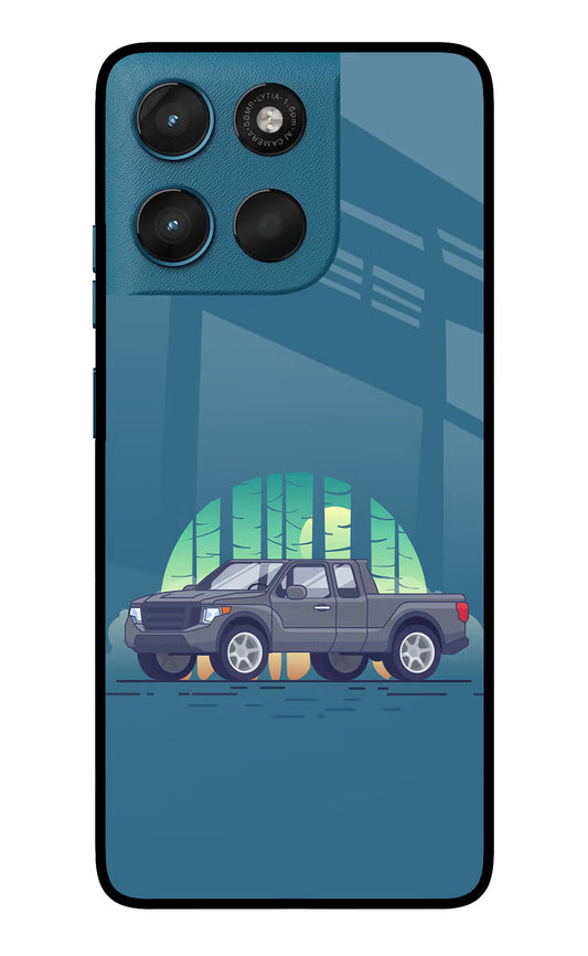 Retro Garage Vibe Moto G57 Power 5G Glass Case