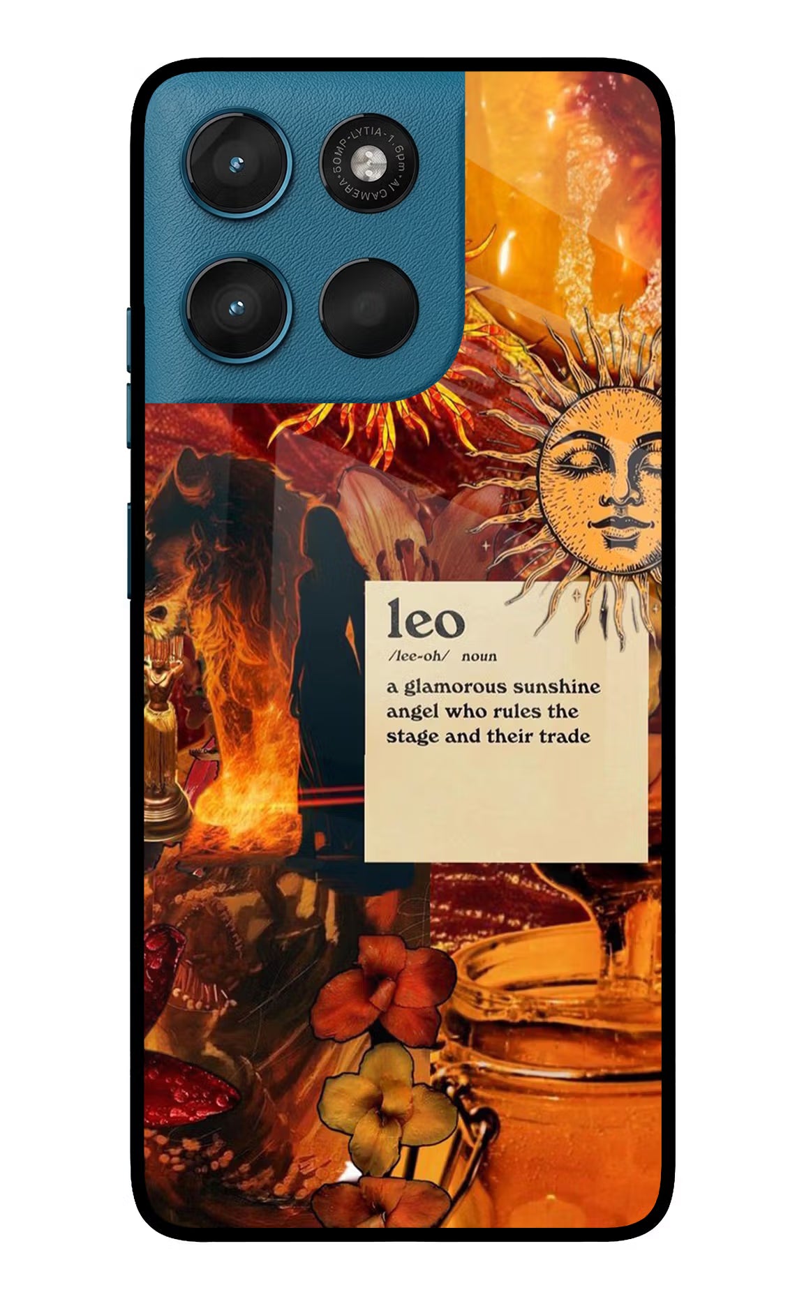 Leo Zodiac Moto G57 Power 5G Glass Case