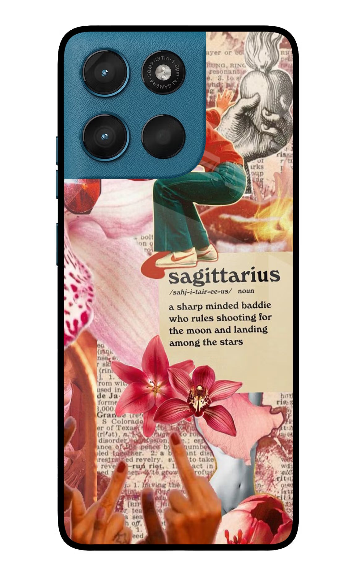 Sagittarius Zodiac Moto G57 Power 5G Glass Case Back Cover by Casekaro