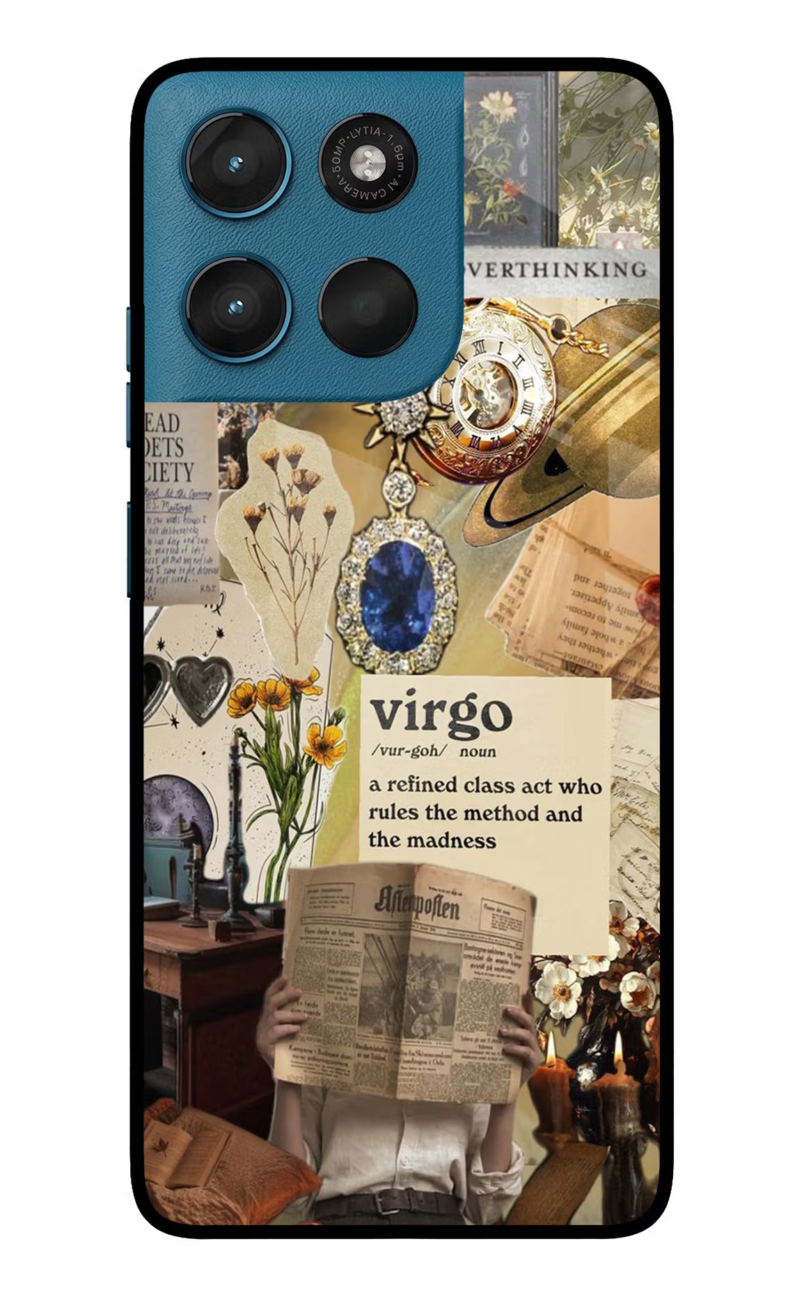Virgo Zodiac Moto G57 Power 5G Glass Case Back Cover by Casekaro