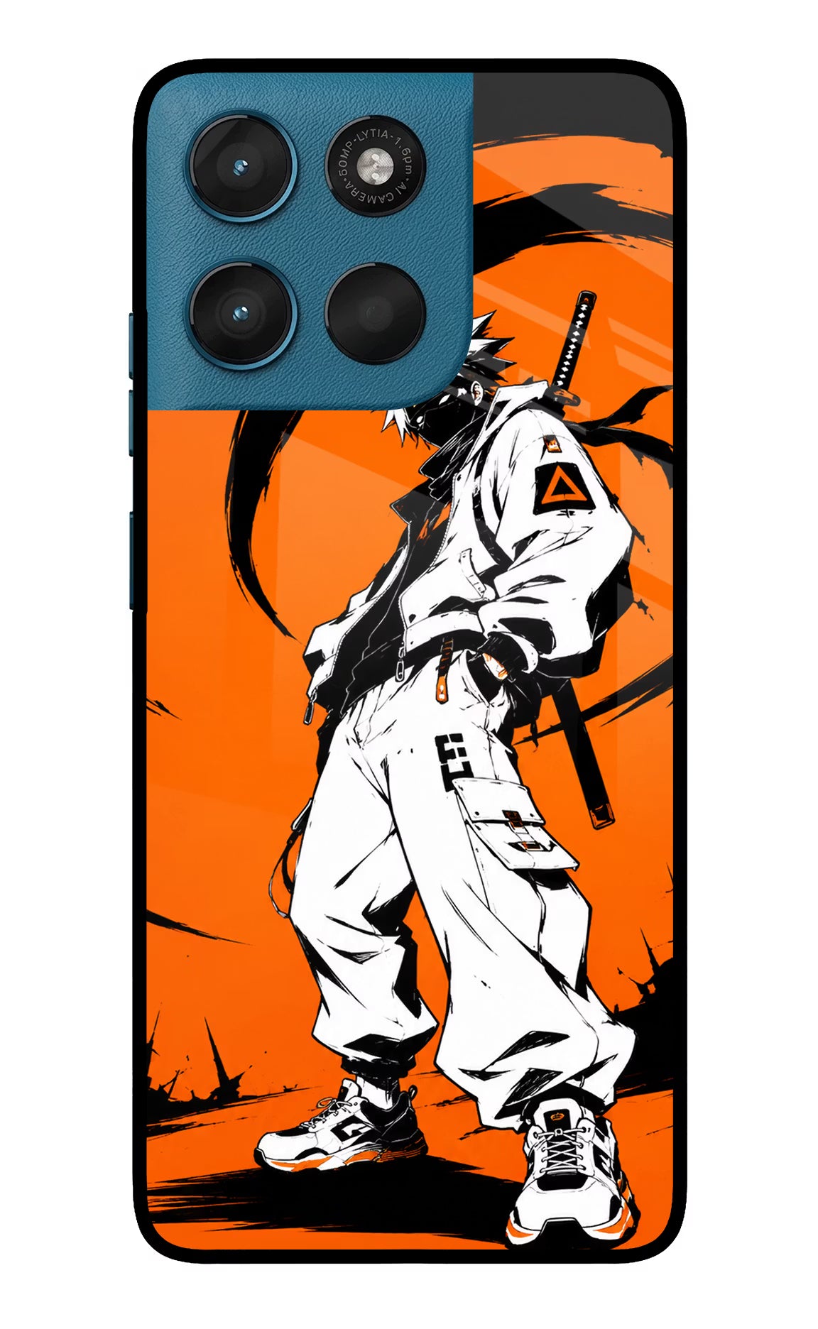 Street Samurai  Moto G57 Power 5G Glass Case Back Cover by Casekaro