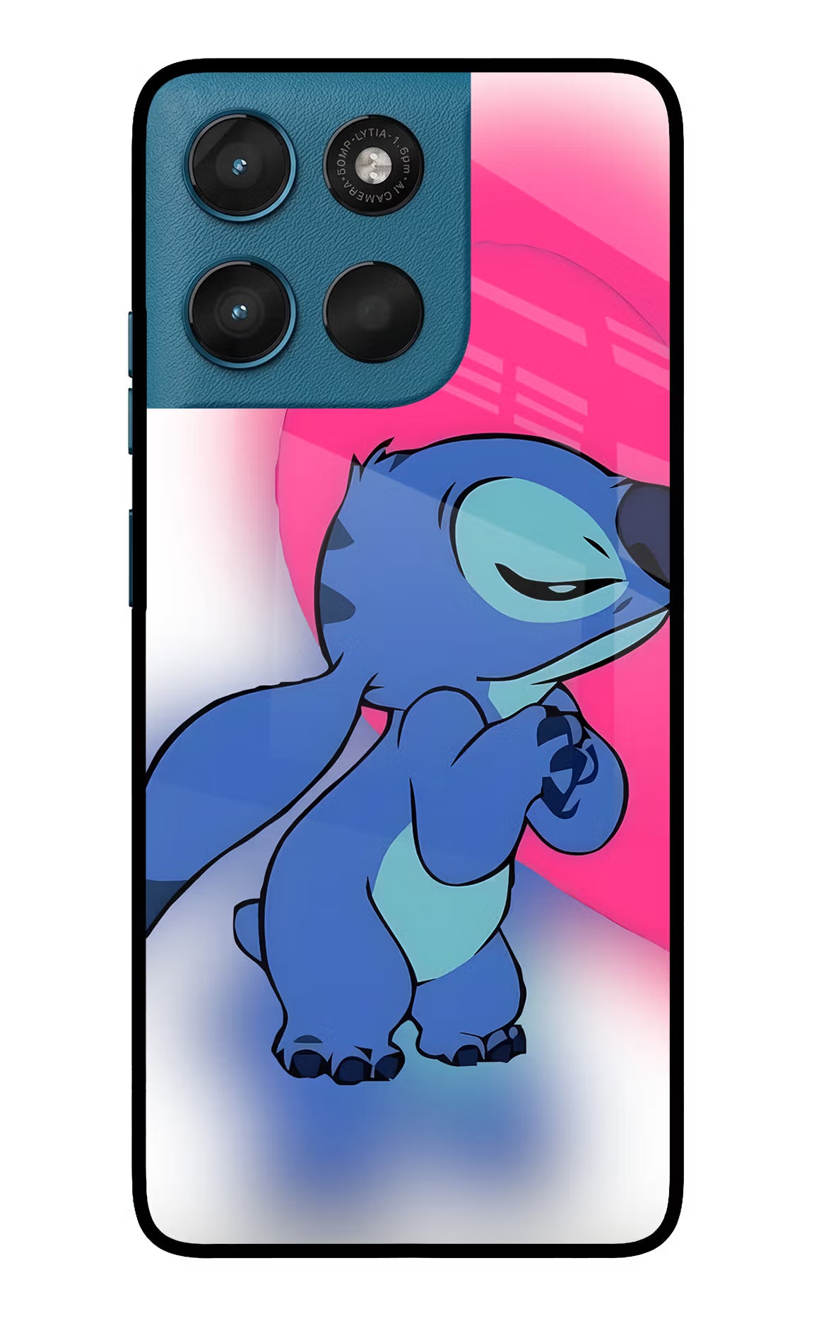 Stitch Hug Moto G57 Power 5G Glass Case