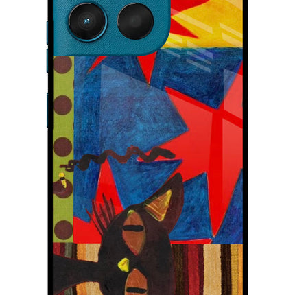 Pop Cat Moto G57 Power 5G Glass Case