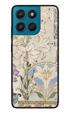 White Lily Moto G57 Power 5G Glass Case