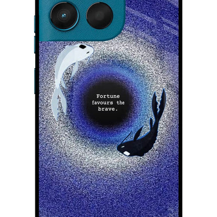 Dark Koi Moto G57 Power 5G Glass Case