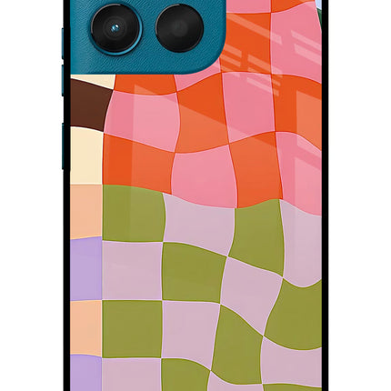 Wavy Grid Moto G57 Power 5G Glass Case