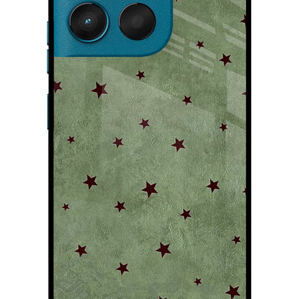 Green Stars Moto G57 Power 5G Glass Case