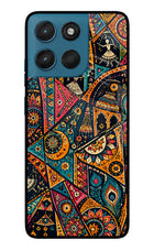 Folk Print Moto G57 Power 5G Glass Case