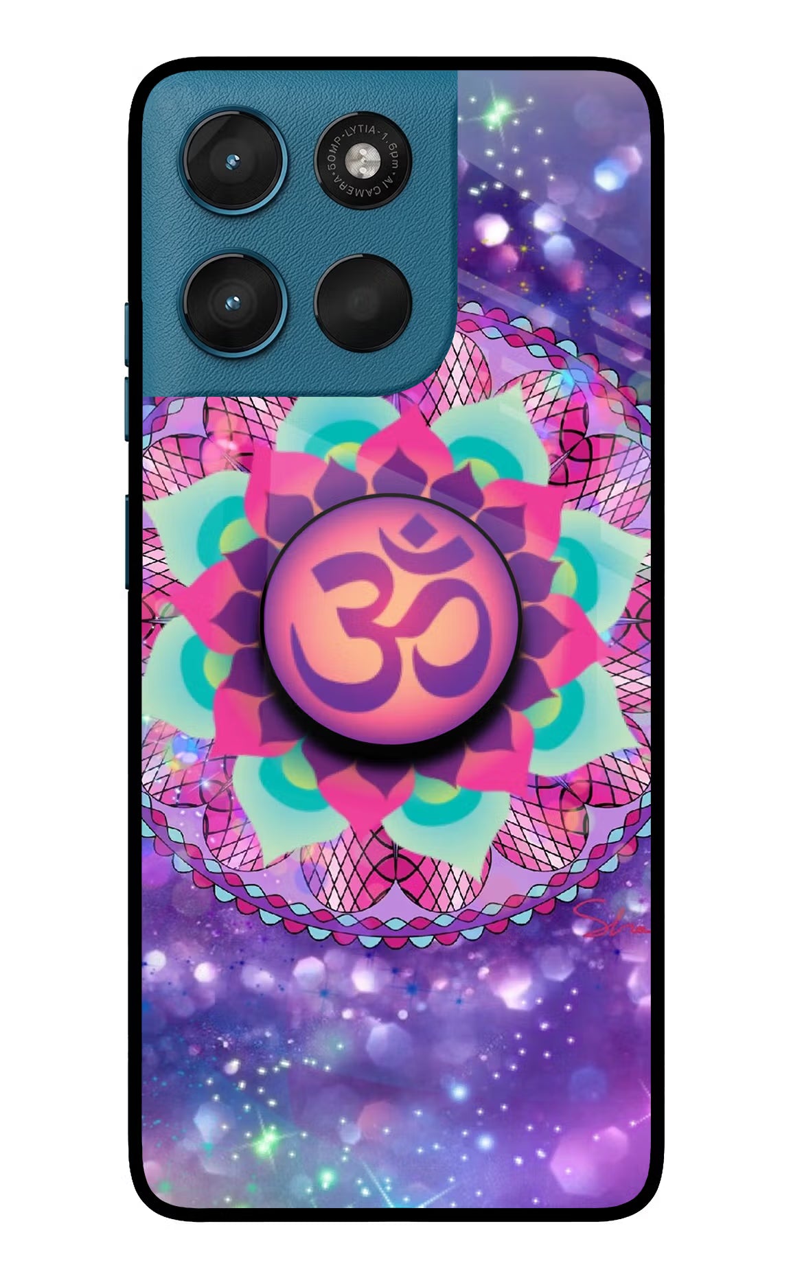 Om Purple Moto G57 Power 5G Pop Case by Casekaro