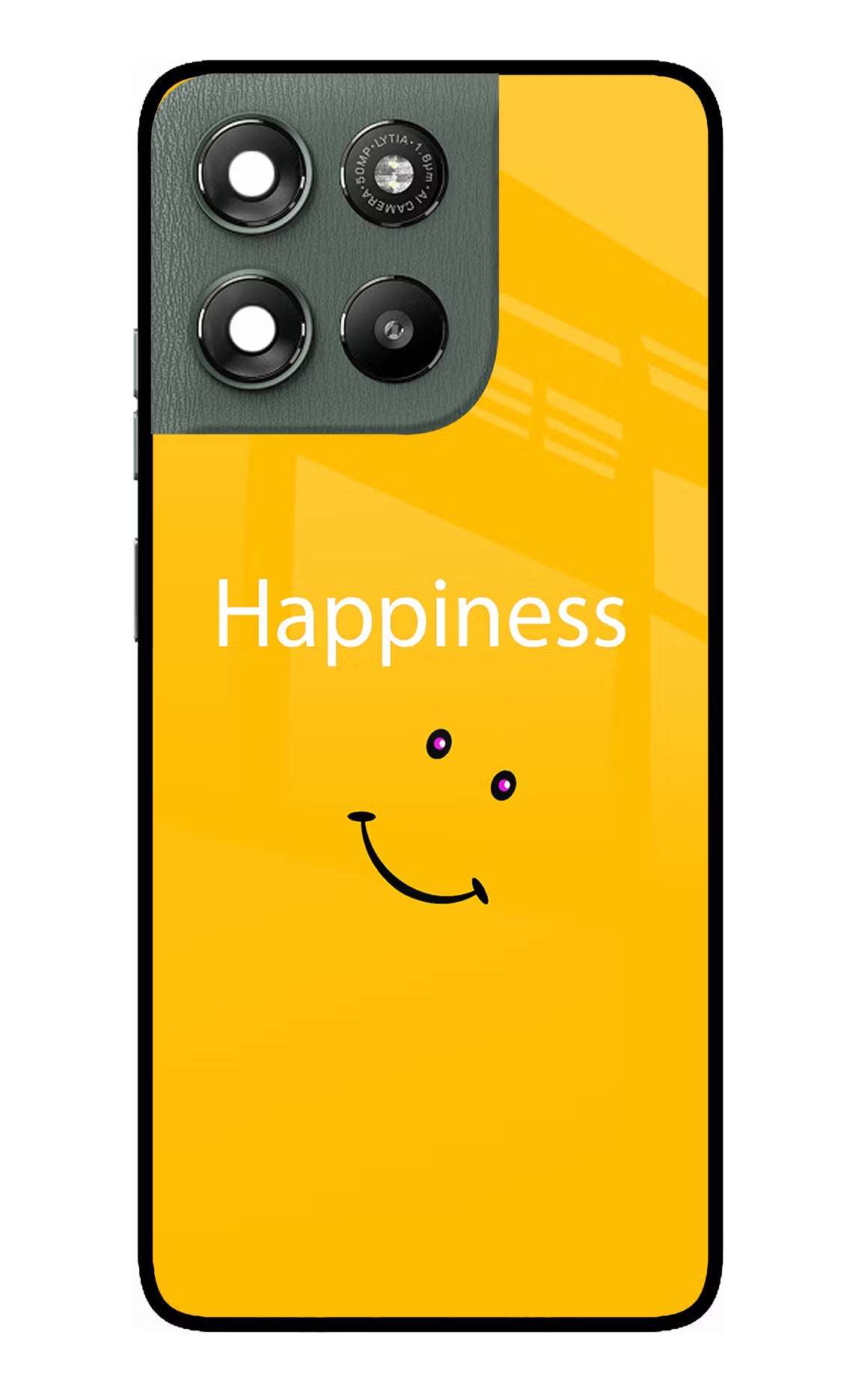 Happiness With Smiley Moto G67 Power 5G Glass Case