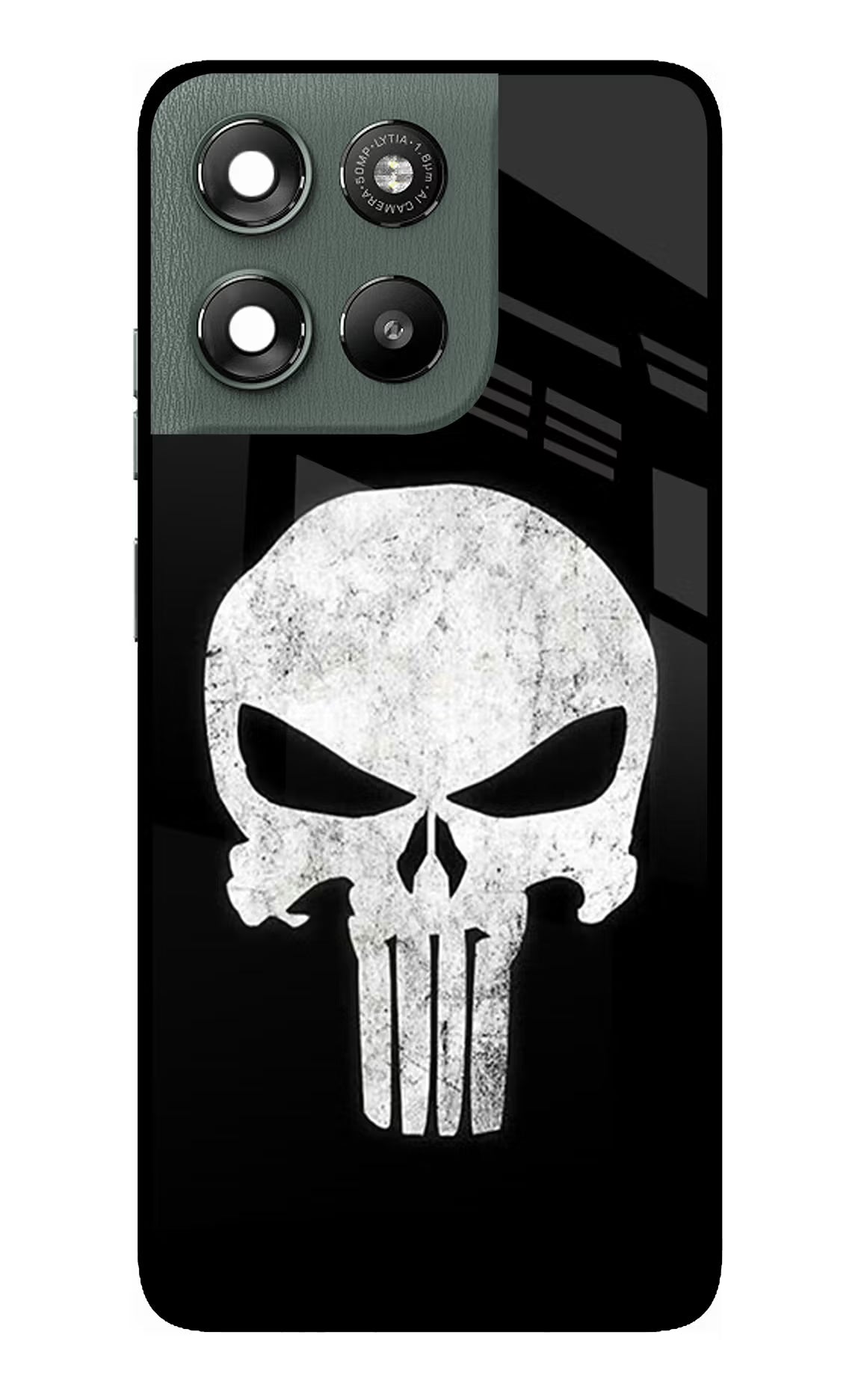 Punisher Skull Moto G67 Power 5G Glass Case Back Cover by Casekaro