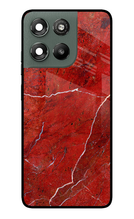 Red Marble Design Moto G67 Power 5G Glass Case