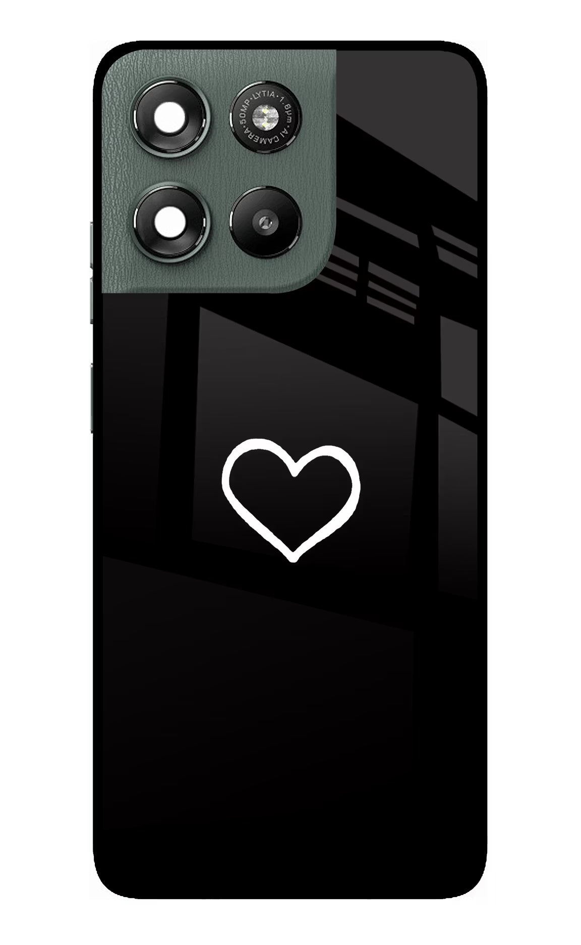 Heart Moto G67 Power 5G Glass Case