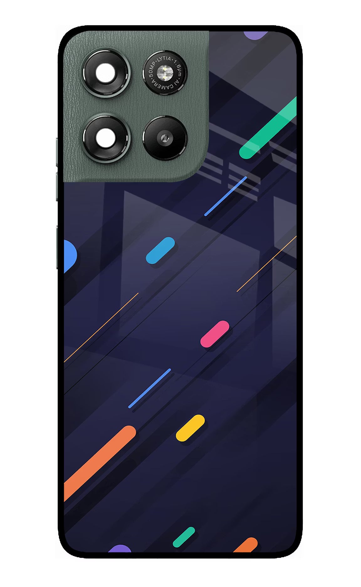 Abstract Design Moto G67 Power 5G Glass Case Back Cover by Casekaro