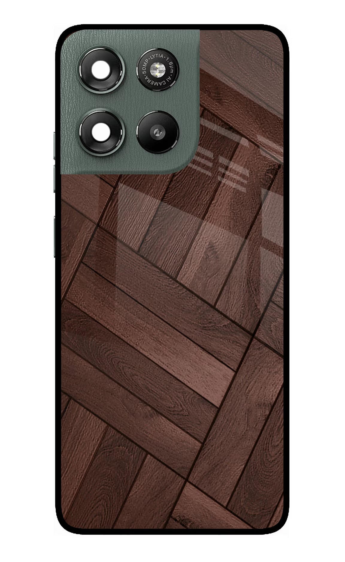 Wooden Texture Design Moto G67 Power 5G Glass Case Back Cover by Casekaro