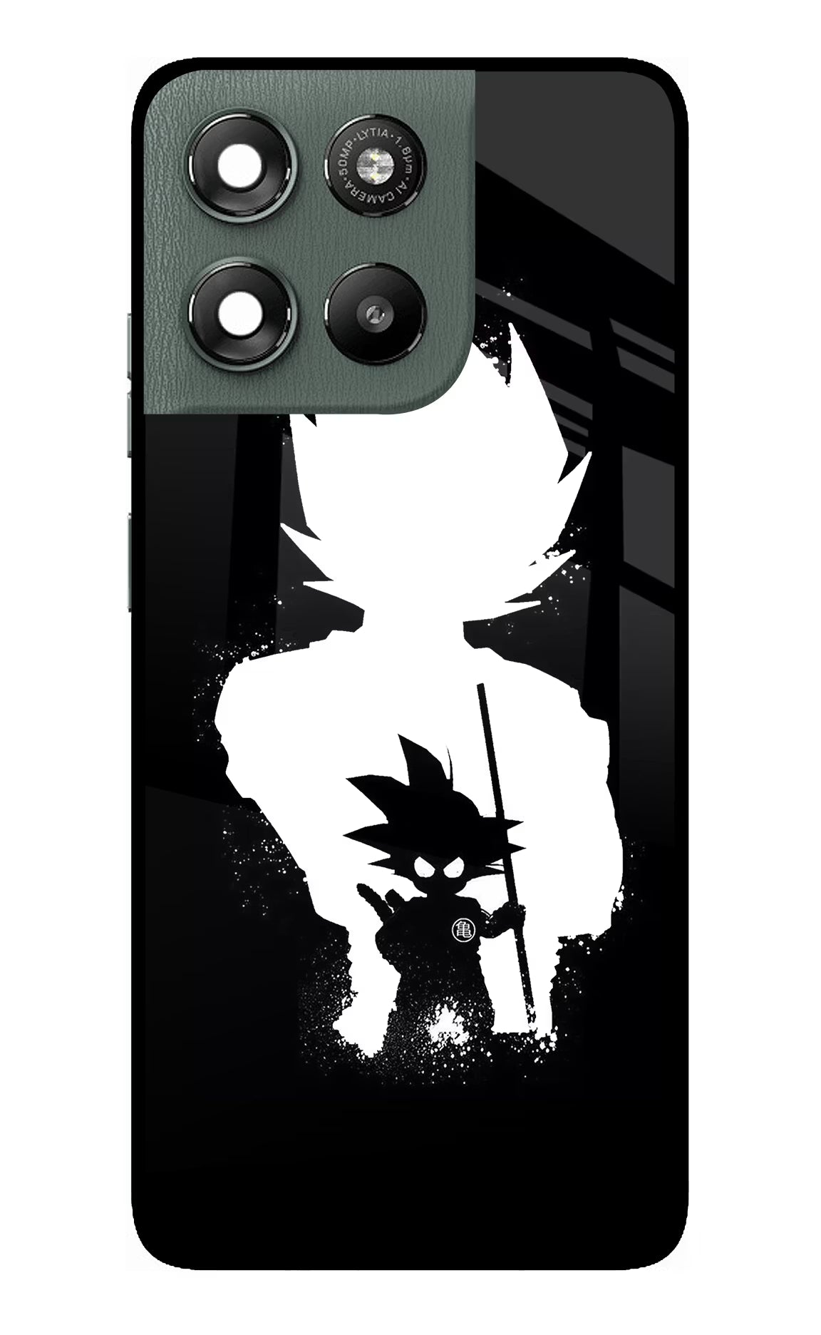 Goku Shadow Moto G67 Power 5G Glass Case Back Cover by Casekaro
