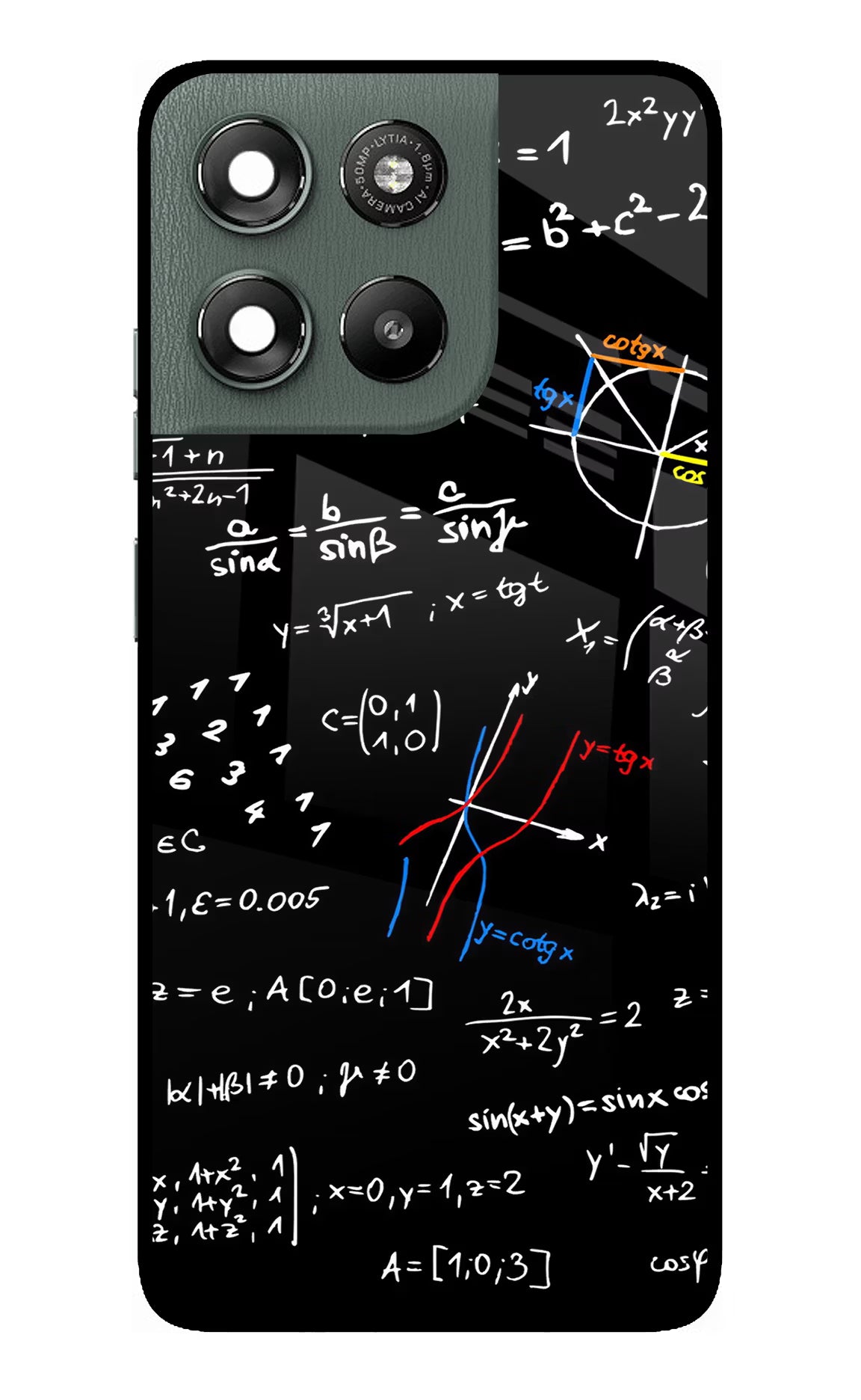 Mathematics Formula Moto G67 Power 5G Glass Case Back Cover by Casekaro